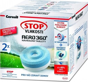 CERESIT Stop vlhkosti Aero 360 náhradní tablety 2x450g jarní vůně